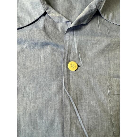 Derek Rose London for Tuttle Golf Men's Blue Button Down Size XL 100% Cotton - Picture 3 of 5